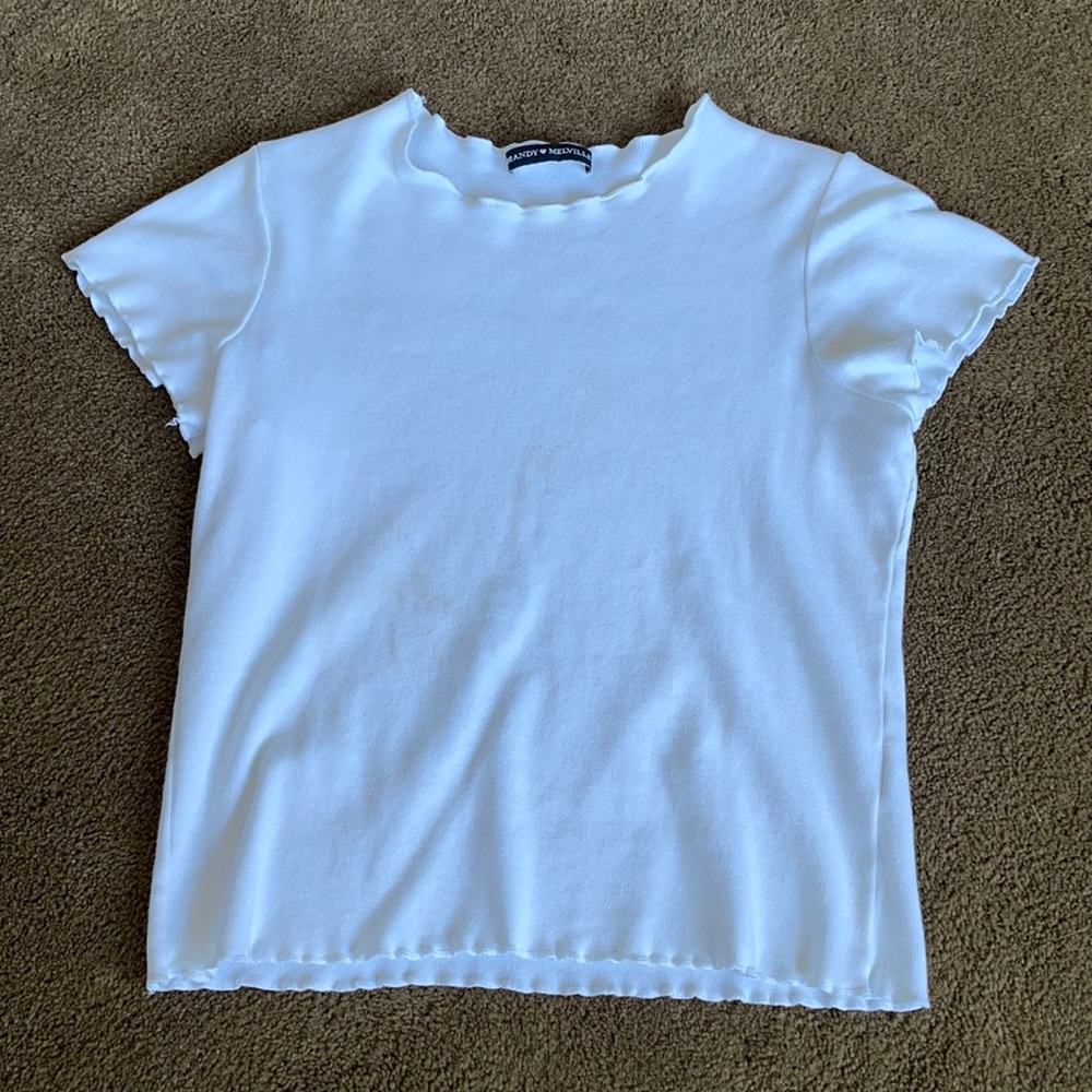 white brandy melville tee, size xs-s